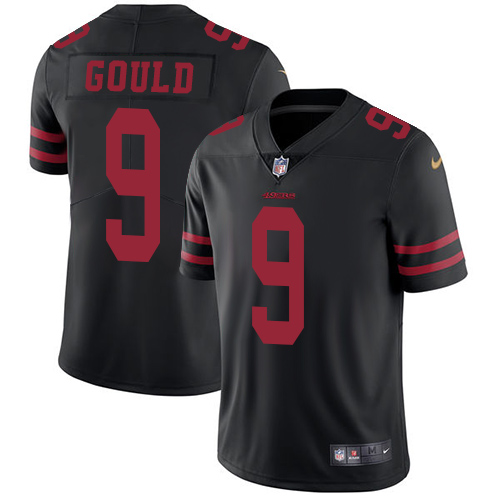 San Francisco 49ers Limited Black Men Robbie Gould Alternate NFL Jersey #9 Vapor Untouchable